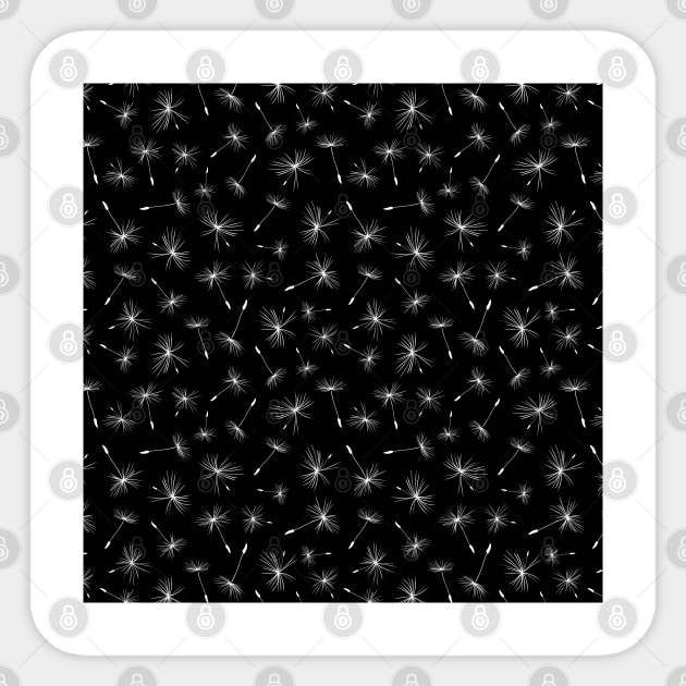 Monochrome Dandelions Sticker by Sandra Hutter Designs